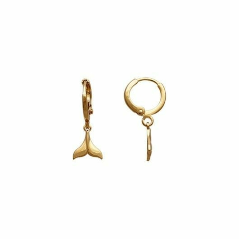 Brinco Mini Argola Cauda - Banhado à Ouro ≋⎈