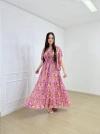 VESTIDO LONGO INDIANO ESTAMPADO CÁTIA - comprar online