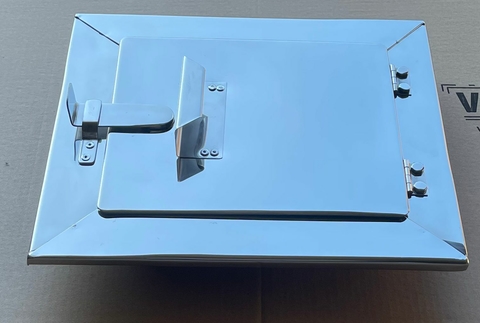 Tampa inox para compartimento de lenha