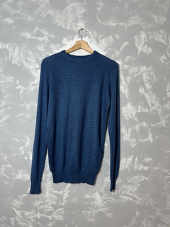 Suéter Tricô Azul Kiabi - comprar online