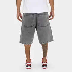 BERMUDA WATS JEANS BAGGY PRETO MARMORIZADO - loja online