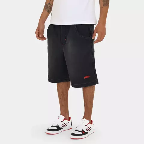 BERMUDA WATS JEANS TAG PRETO MARMORIZADO - comprar online