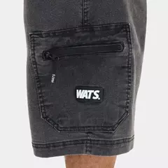 BERMUDA WATS JEANS POKET PRETO MARMORIZADO -  Hipster Store - Street Wear e Sneakers