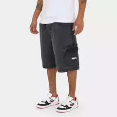 BERMUDA WATS JEANS POKET PRETO MARMORIZADO - comprar online