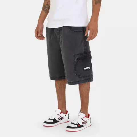 BERMUDA WATS JEANS POKET PRETO MARMORIZADO - comprar online