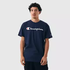 CAMISETA CHAMPION MC LOGO SCRIPT INK ATHLETIC NAVY
