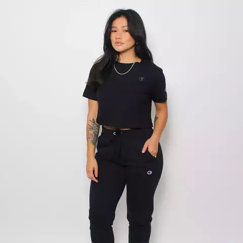CROPPED CHAMPION FEM LEV C LOGO BLACK - comprar online