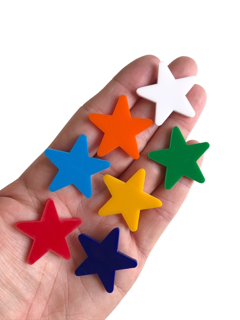 Aplique estrela acrílico 3cm - 1 unidade