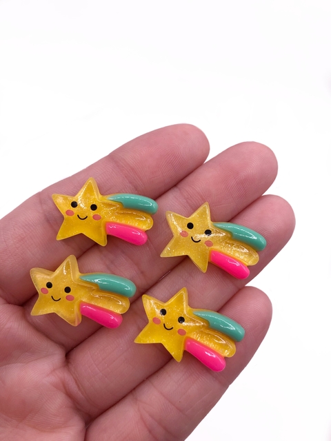 Aplique mini estrela cadente - 4 unidades