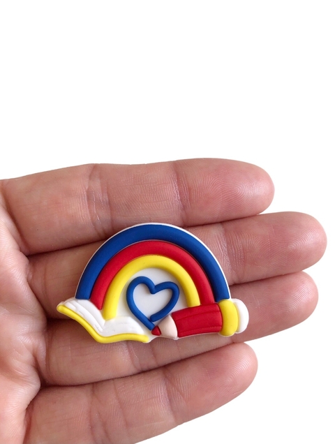 Aplique arco-íris escolar - 1 unidade