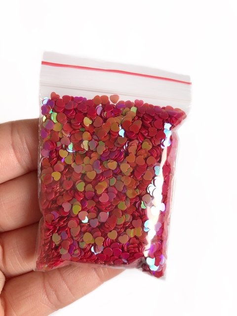 Confete micro coração - 15 gramas