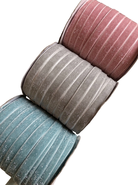 Fita veludo com lurex 10mm - 3 metros