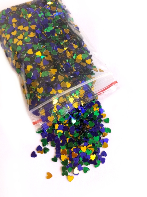 Confete micro coração - 15 gramas