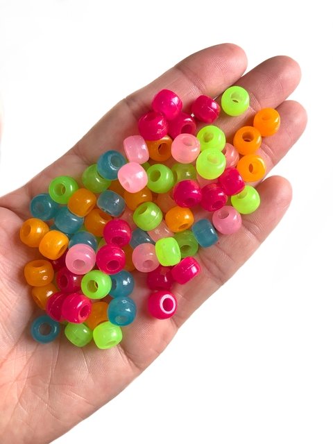 Miçanga tererê colorida translúcida - 25 gramas