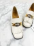 Mocassim Gucci Interlocking GG Fringe Off White 34BR
