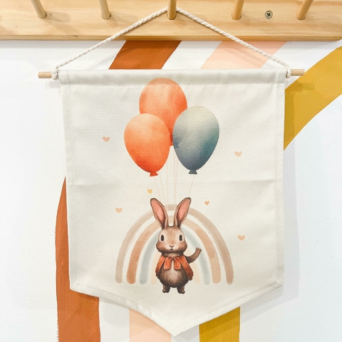 Banderín decorativo *Conejo Arco Iris*