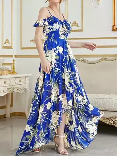 Vestido Longo Cristina Estampado Cod 59 - comprar online