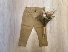 PANTALON DE GABARDINA CORTE CHINO BEIGE - comprar online