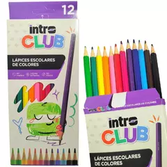 INTRO CLUB LAPICES DE COLORES LARGOS X 12 ( 341608 )