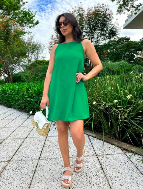 Vestido macaquinho alça - Plus