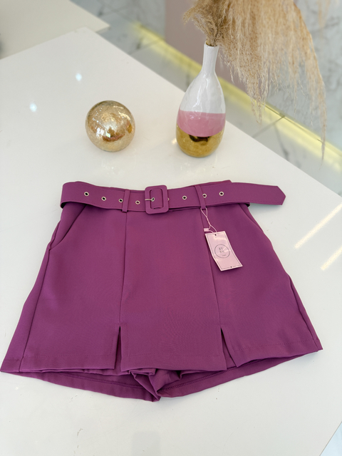 Shorts saia alfaiataria - Uva - comprar online