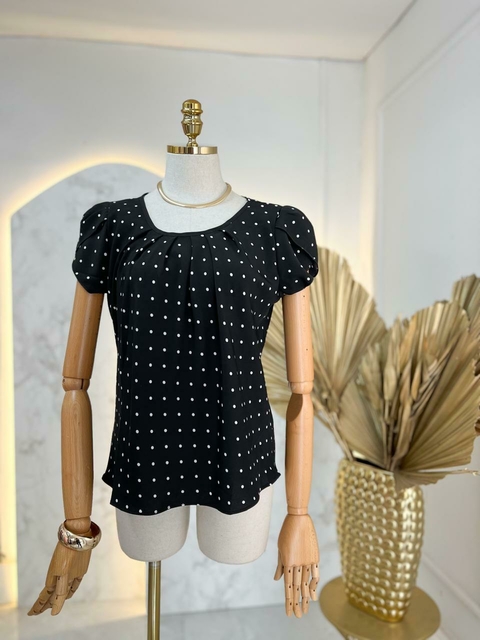 Blusa Basic Crepe - Poa