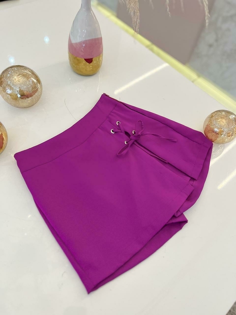 Shorts saia Ilhós - Fucsia