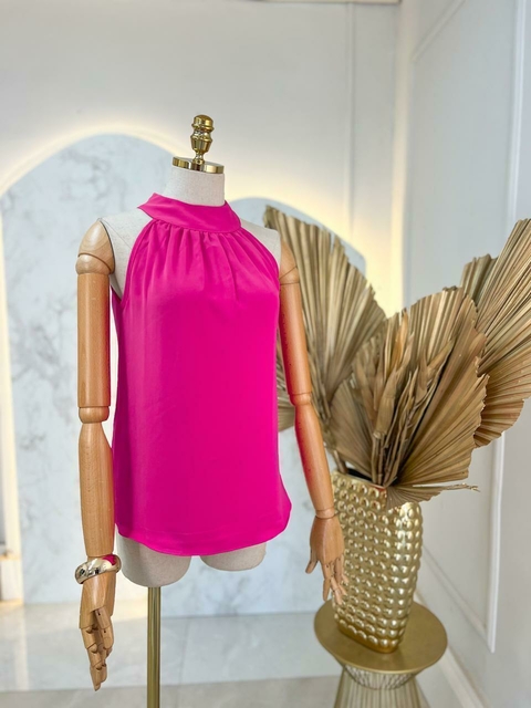 Blusa Crepe Gola - Pink - comprar online