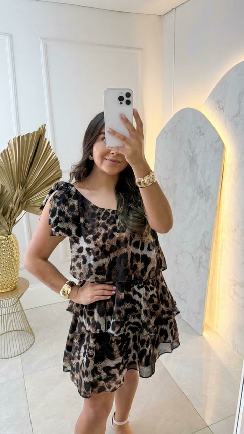 Vestido Laço - Animal Print - comprar online