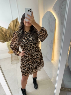 Vestido Tule - Onça - bybnstore