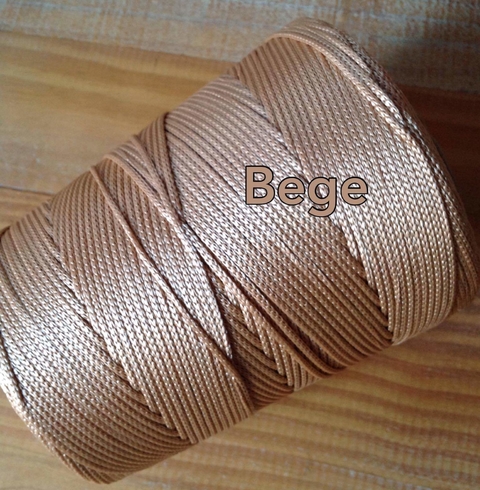 fio náutico com toque de viscose 3mm Bege