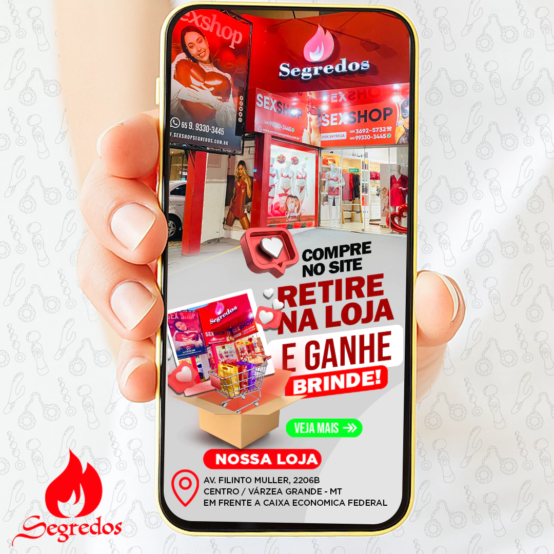 Banner de Segredos Sex Shop em Várzea Grande MT - Produtos Eróticos