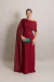 Vestido Longo com Capa Marsala Íris na internet