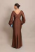 Imagem do Vestido com Mangas Longas Mocha Moussse/Marrom Iva
