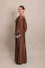 Vestido com Mangas Longas Mocha Moussse/Marrom Iva - loja online