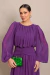 Vestido Longo Com Mangas Longas uva/Roxo Malu - loja online