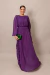 Vestido Longo Com Mangas Longas uva/Roxo Malu - comprar online