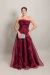 Vestido Longo em Organza Malu Marsala - comprar online
