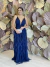 Vestido Longo em Tule Cecília Azul Marinho - comprar online