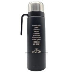 Termo acero inox NEGRO grabado ARGENTINA CAMPEON - comprar online