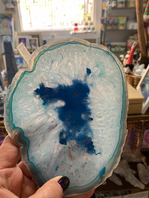 Chapas - Ágata cor Azul - Sementes das Estrelas