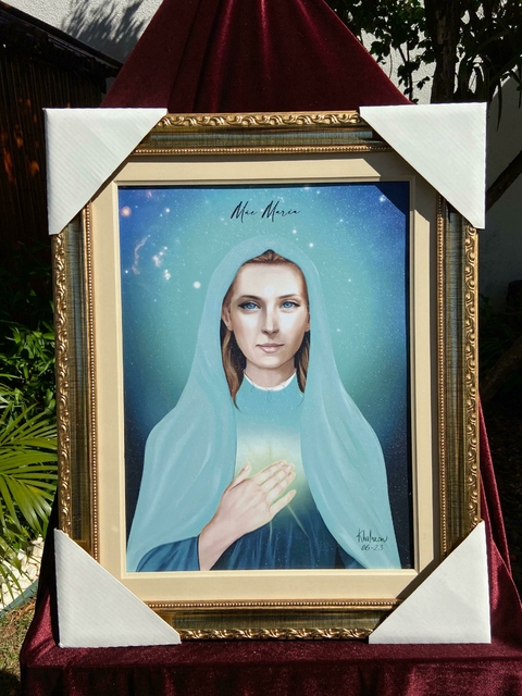 Quadro Mãe Maria - Pintura Mediúnica