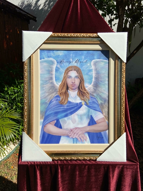 Quadro Arcanjo Miguel - Pintura Mediúnica