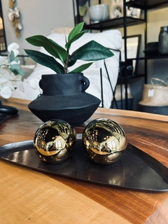 Adorno de ceramica dorado - comprar online