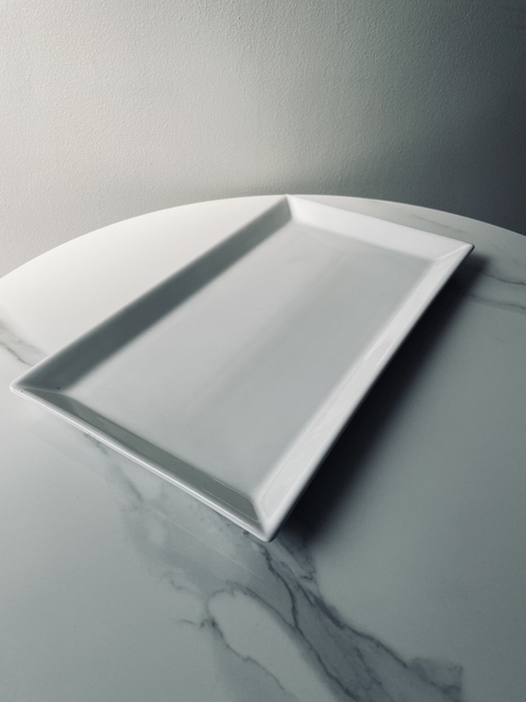 Bandeja de porcelana White 35x20cm - comprar online