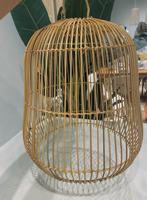 LAMPARA OVOIDE BAMBOO CHICA 40cm