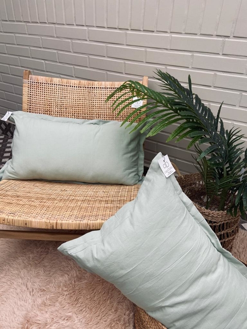 ALMOHADON TUSOR VERDE CLARO 40X70
