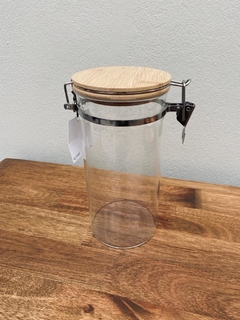 FRASCO DE VIDRIO C/TAPA BAMBOO 1.3L