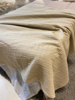 PIE DE CAMA TUSOR DE BAMBOO 2.50X1.40 BEIGE