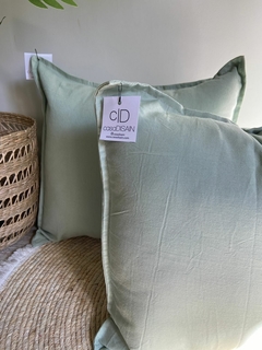 ALMOHADON TUSOR VERDE CLARO 45X45 - comprar online